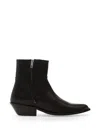 Represent Michael Zip Leather Boots In Black