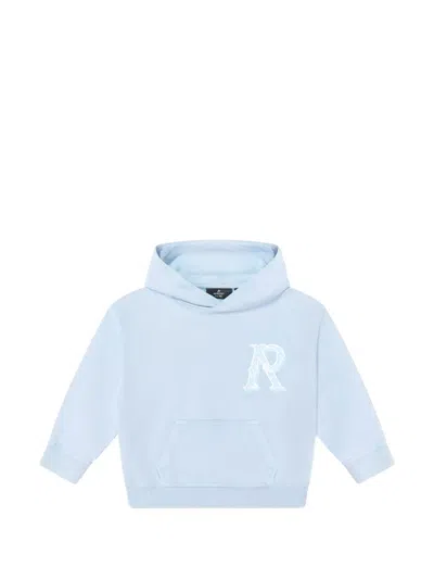 Represent Mini Kids' Logo-print Cotton Hoodie In Blue