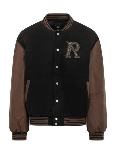 Represent Mini Oversized Jacket With Statement Sleeves In Black