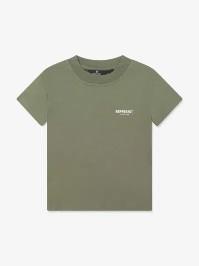 Represent Mini Owners' Club Logo-print T-shirt In Green