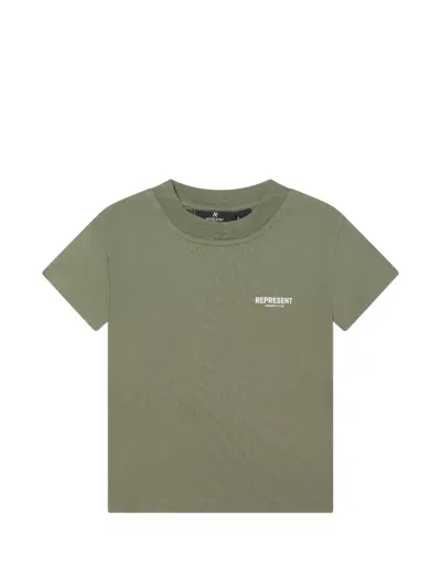 Represent Mini Babies' Owners Club Logo-print T-shirt In Green