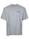 Represent Grey T-shirt With Logo On The Front And Maxi Logo On The Back In Cotton Man In Gray