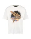 Represent White Crew Neck T-shirt With Graphic Print On Front And Back In Cotton Man In White