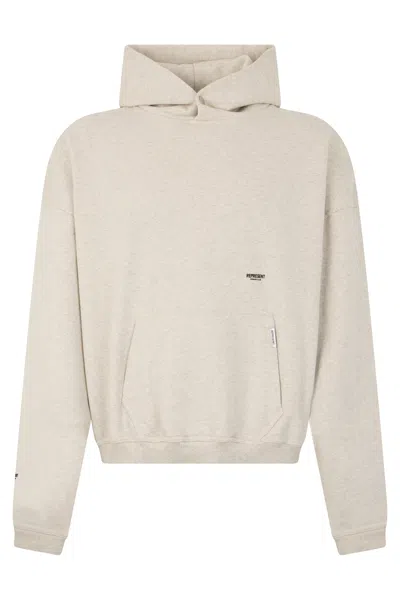 Represent Minimalist Cotton Hoodie In Neutral