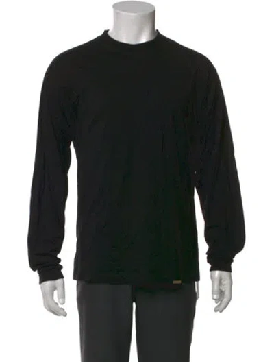 Pre-owned Represent Mock Neck Long Sleeve T-shirt In Black