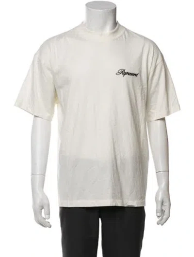 Pre-owned Represent Mock Neck Short Sleeve T-shirt In Neutrals