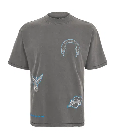 Represent Mockneck Shortsleeve Tshirt In Gray