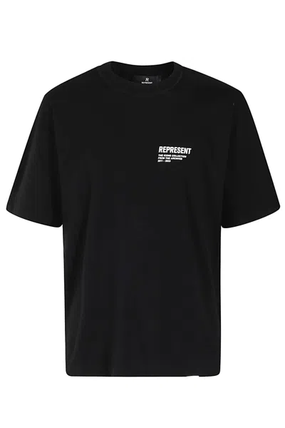 Represent Monochrome Icons T Shirt In Black