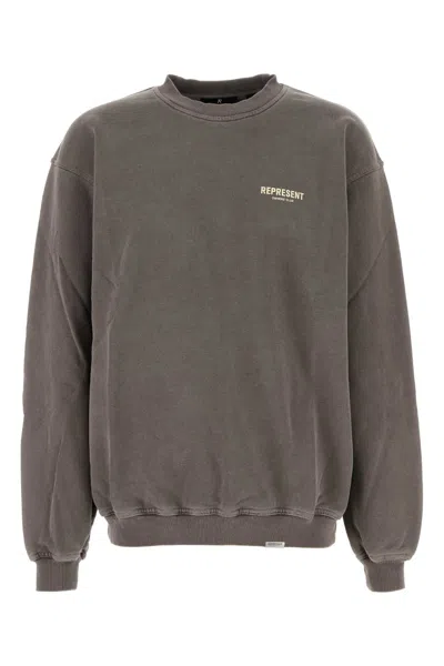 Represent Mud Cotton Sweatshirt In Fog