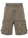 Represent Multi-pockets Cargo Shorts In Green