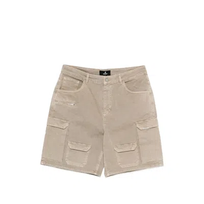 Represent Multi-pocket Cotton Cargo Shorts In Brown