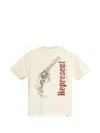 Represent Loaded With Love Crew Neck T-shirt In Neutral