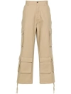 Represent Logo-plaque Cargo Trousers In Neutrals
