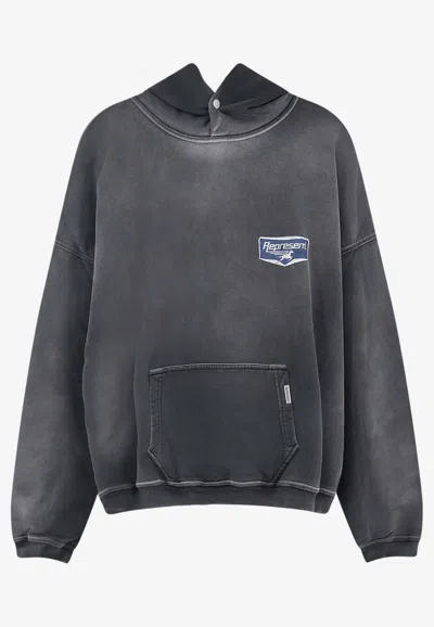 Represent Nothing Faster Faded Hoodie In Gray