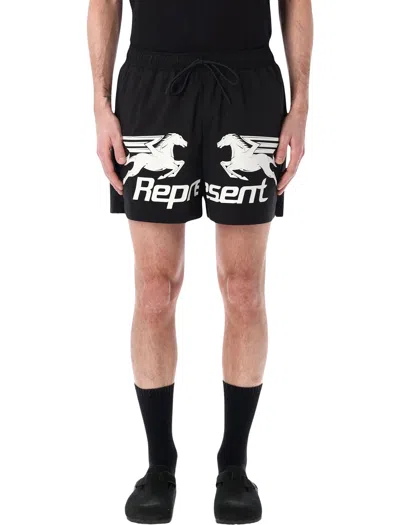 Represent Nothing Faster Swim Shorts In Black