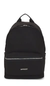 Represent Mens Black Script Hardware Nylon Backpack In Black