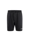 Represent Nylon Bermuda Shorts With Frontal Logo Print In Black
