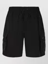 Represent Drawstring Bermuda Shorts In Black