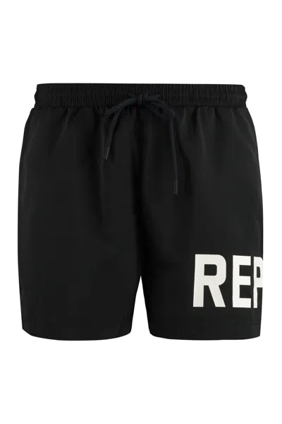 Represent Nylon Swim Shorts In Black