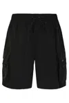 Represent Drawstring Bermuda Shorts In Black
