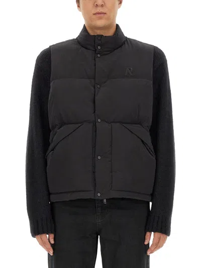 Represent Nylon Vest. In Black