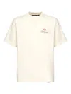 Represent Off White Creweck Logo Printed T-shirt In Neutral