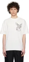 Represent White T-shirt With Graphic Print On The Front And Back In Cotton Man