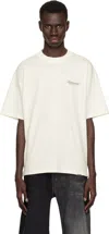 Represent White Crewneck T-shirt With With Front And Back Owners Club Print In Cotton Man In Flat White