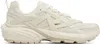 Represent Mens Beige Fashion Runner Mesh And Leather Low-top Trainers In Off White