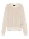 Represent Open Gauge Knit Jumper In Neutrals
