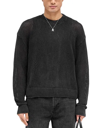Represent Open Gauge Knit Sweater In Black