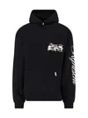 Represent Hooded Sweatshirt With Bold Logo Prints In Black