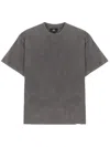 Represent Grey Solid Crew Neck T-shirt In Black