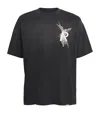Represent 'elegance Unicorn' Black Crewneck T-shirt With Logo Print On The Front And Maxi Print On The Rear In Black