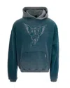 Represent Oversized Cotton Hoodie With Distressed Graphic Elements In Multi