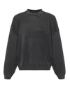 Represent Logo-embroidered Crew-neck Sweatshirt In Gray