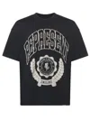 Represent Legacy Crest Cotton T-shirt With Distressed Effect In Black