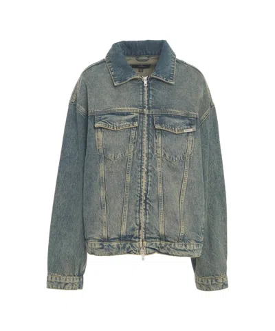 Represent Oversized Denim Jacket In Blue