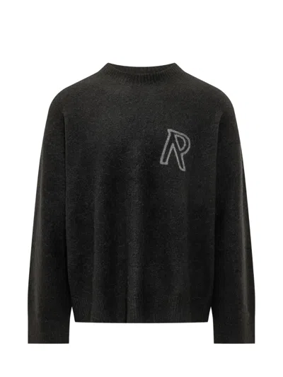 Represent Oversized Logo Knit Sweater In Black