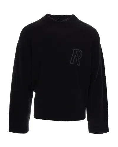 Represent Oversized Logo Knit Sweater In Black
