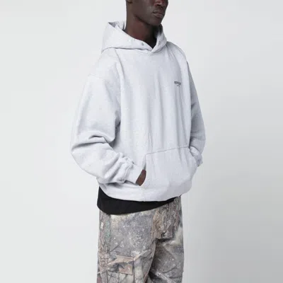 Represent Oversized Mini Logo Hoodie In Gray