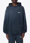 Represent Washed Blue Oversized Hooded Sweatshirt