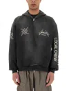REPRESENT REPRESENT OVERSIZED ZIP-UP HOODIE WITH BOLD GRAPHICS