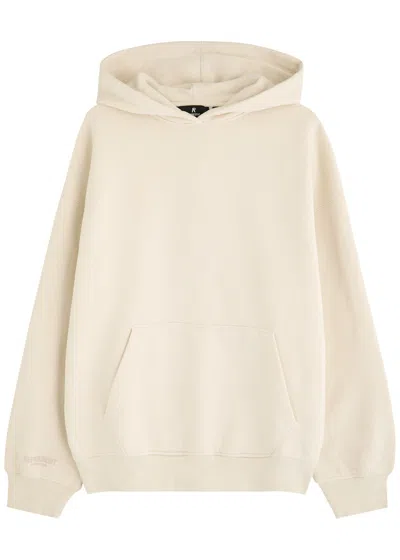 Represent Owners Club Boyfriend Hooded Cotton Sweatshirt In Beige