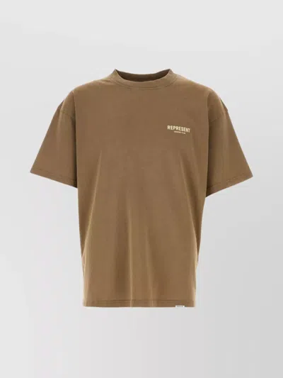 Represent Cotton Logo-print T-shirt In Brown