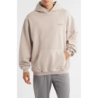 Represent Owners' Club Cotton Graphic Hoodie In Pink