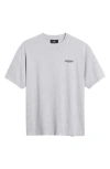 Represent Owners' Club Cotton Logo Graphic T-shirt In Ash Grey/ Black