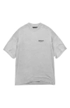 Represent Grey Owners Club Cotton T-shirt In Ash Grey/black