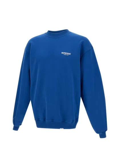 Represent Owners Club Cotton Sweatshirt In Blue