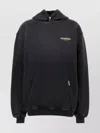 Represent Hooded Sweatshirt Oversized Kangaroo Pocket In Black